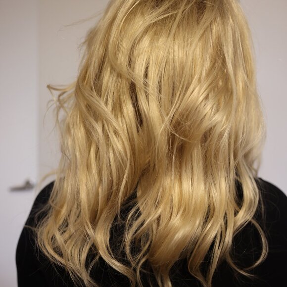 Golden Blonde Human Hair Wig - Picture 4 of 10